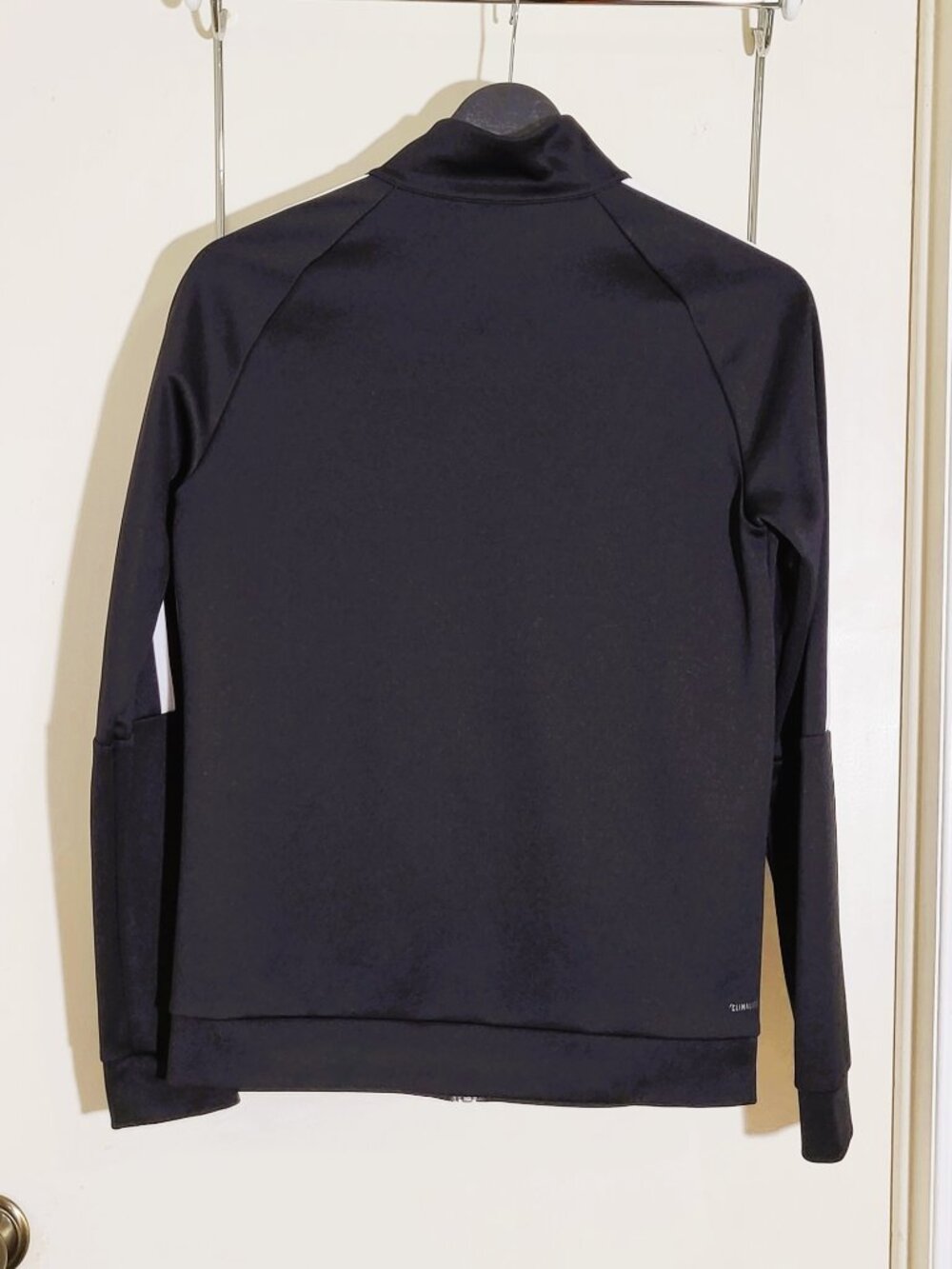 Adidas Black Athletic Track Jacket Zip Front Activewear Size Large - Picture 6 of 10